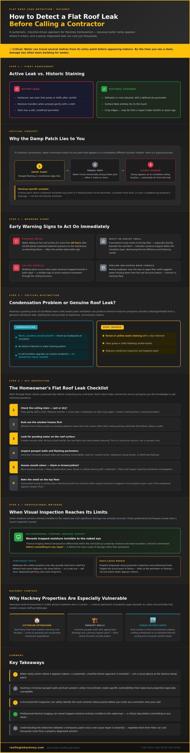 Flat Roof Leak Detection Hackney: The Ultimate Homeowner’s Checklist 2026