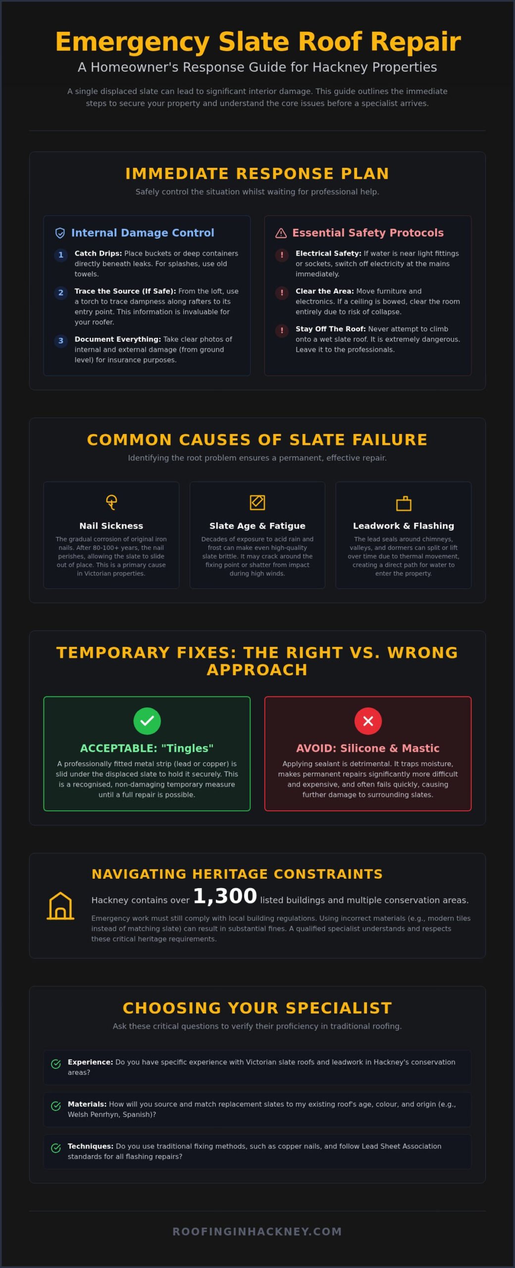 Emergency Slate Roof Repair Hackney: The 2026 Homeowner’s Response Guide