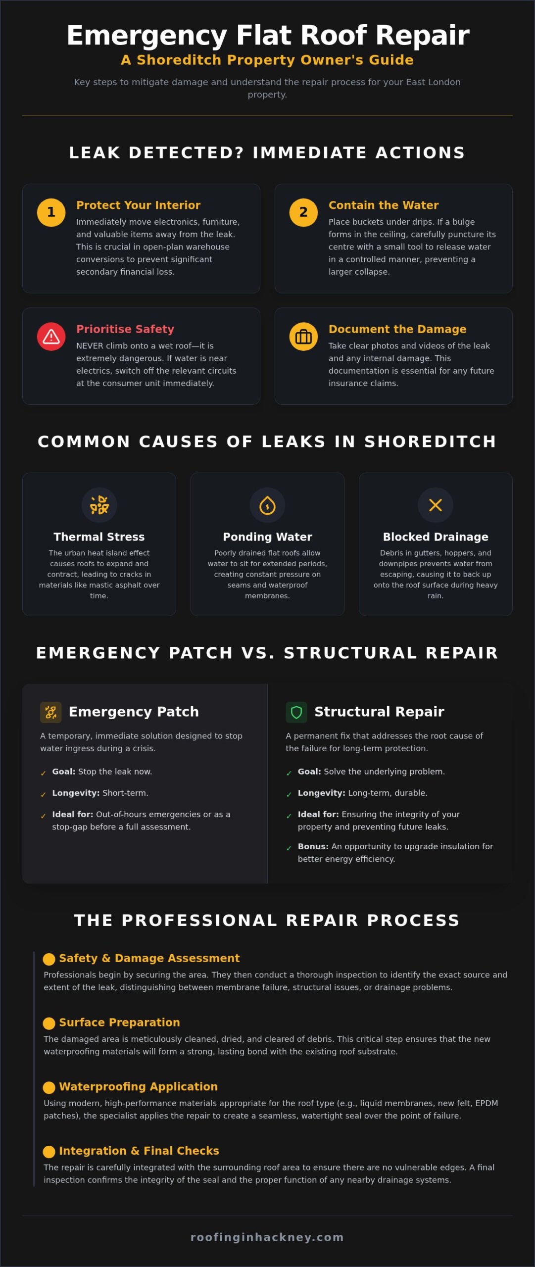 Emergency Flat Roof Repair Shoreditch: Fast Response for E2 & EC2A